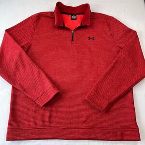 Under Armour Storm Golf 1/4 zip orange Pullover Sweatshirt Men's Size XXL